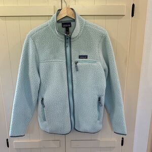Patagonia Thin Ice (light green-blue) Retro Pile Fleece Jacket small women’s